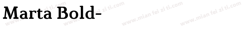 Marta Bold字体转换